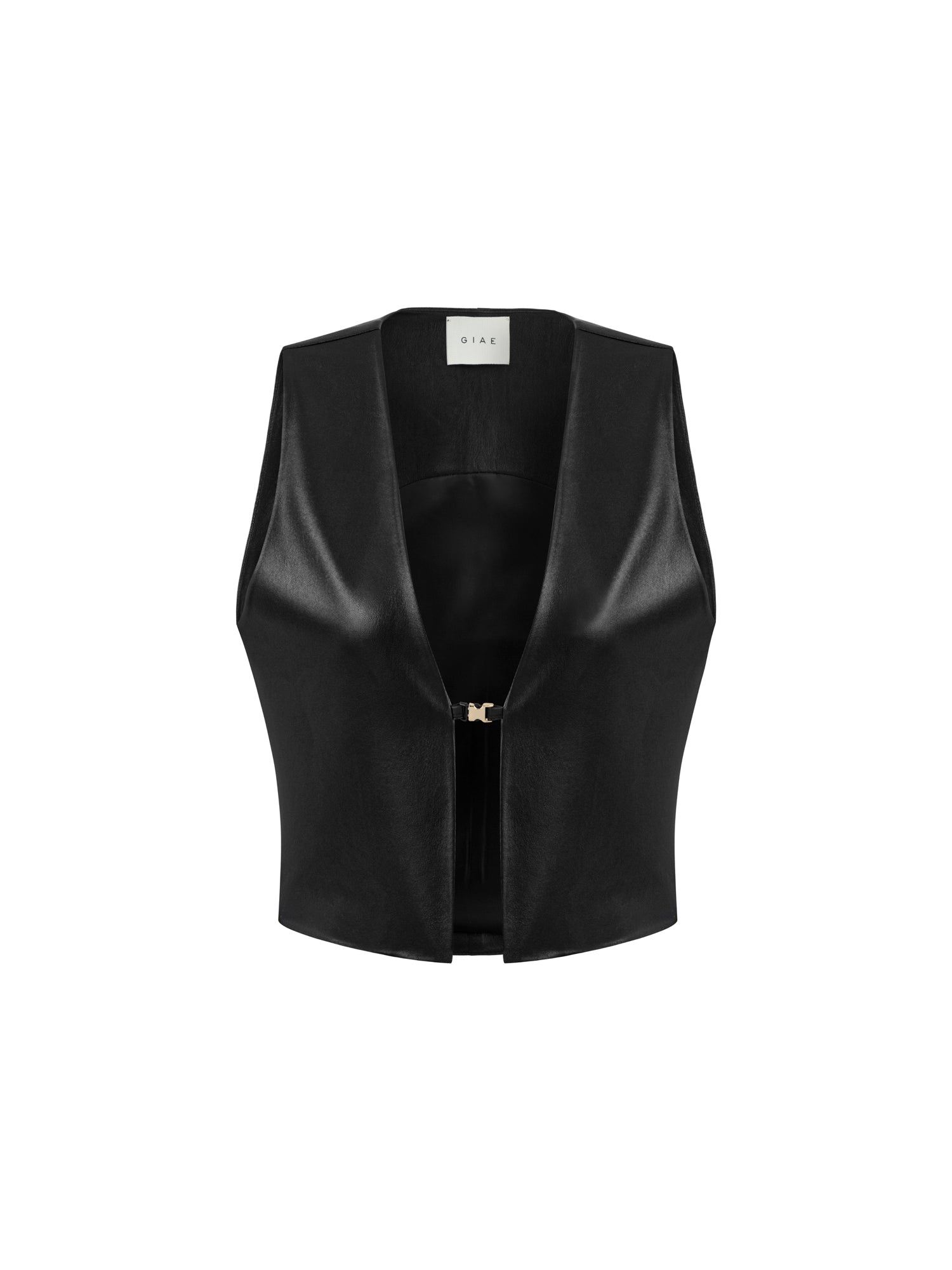 ALLURE in Black Leather Waistcoat