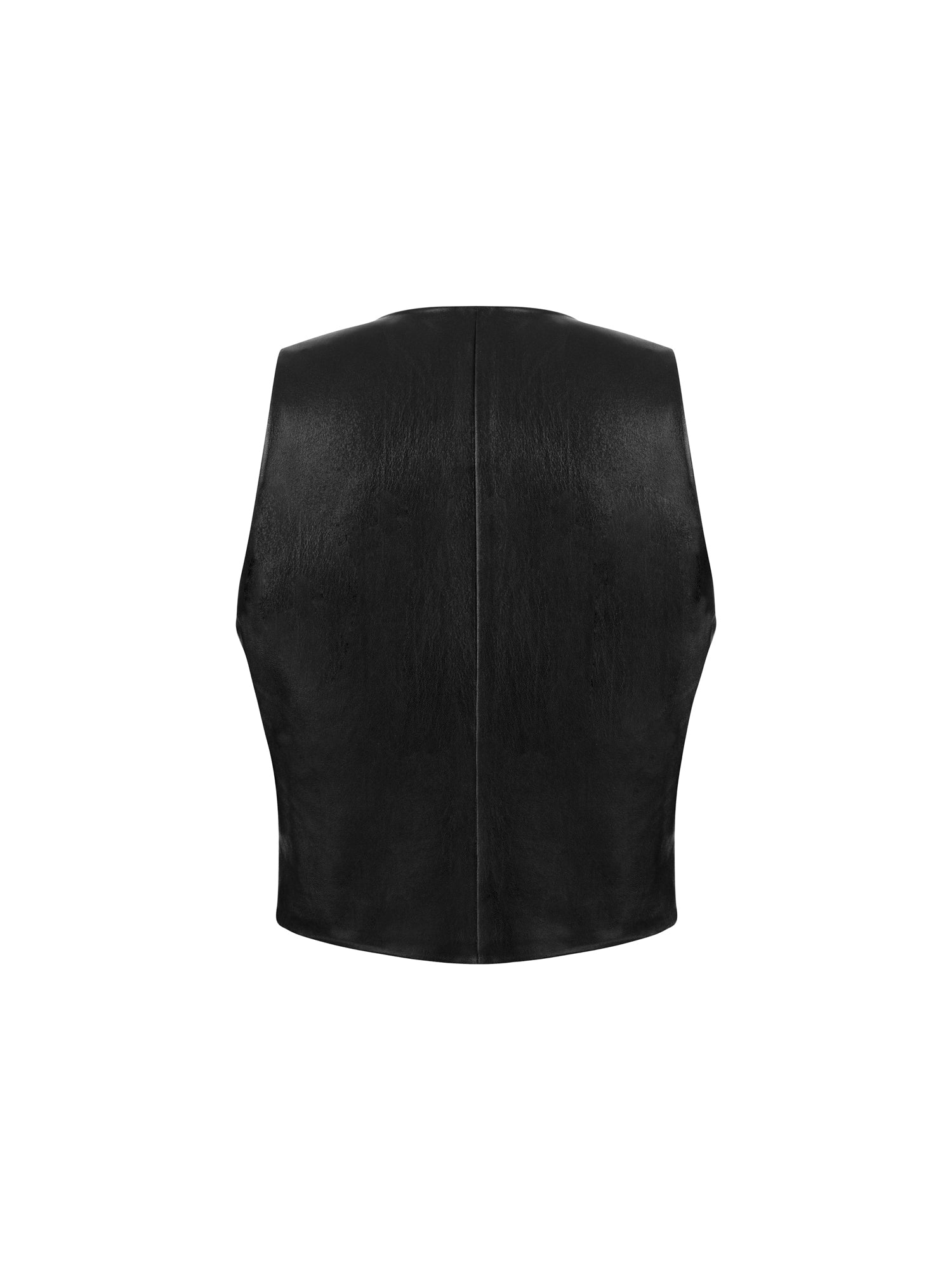 ALLURE in Black Leather Waistcoat