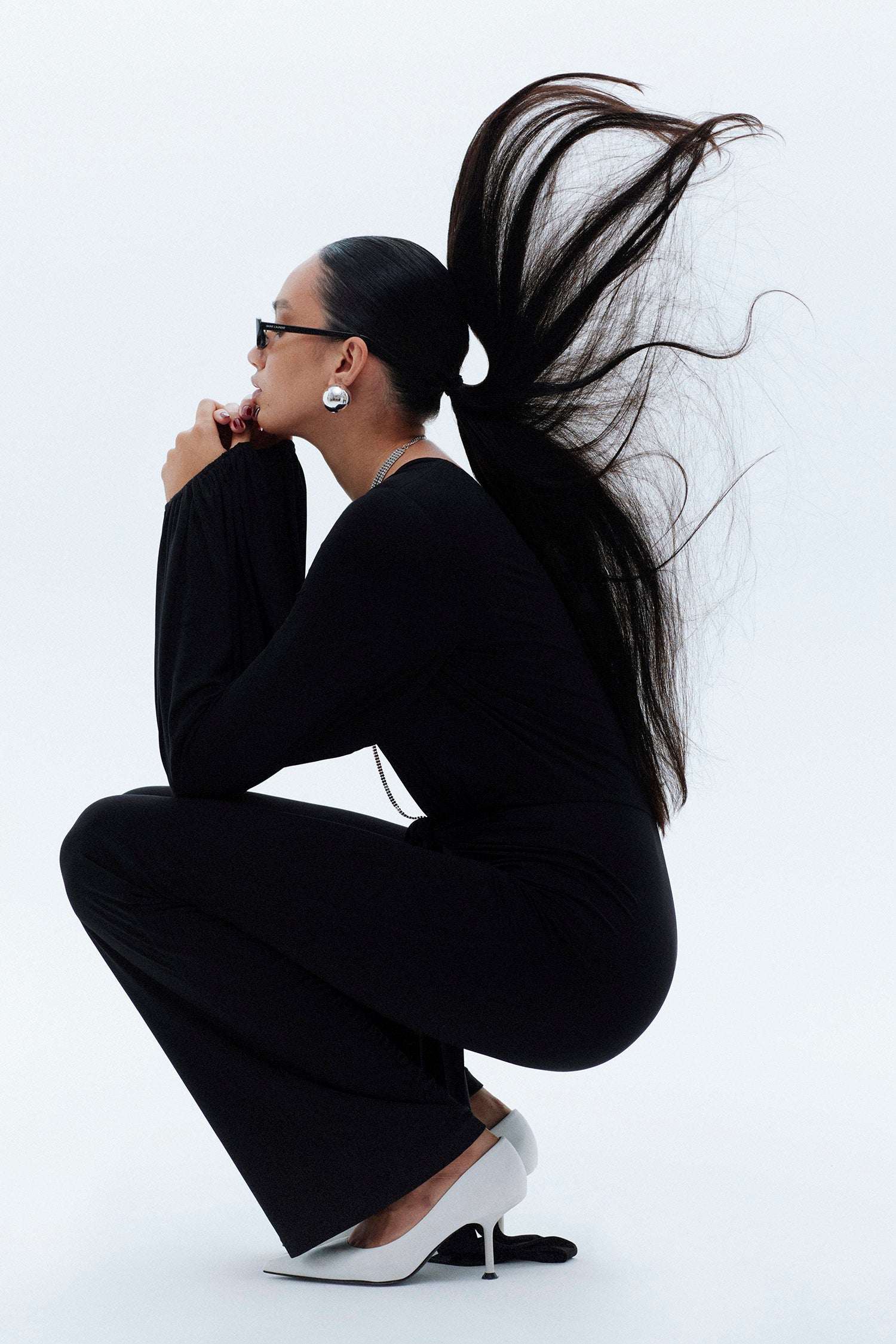 EVA in Black Jumpsuit