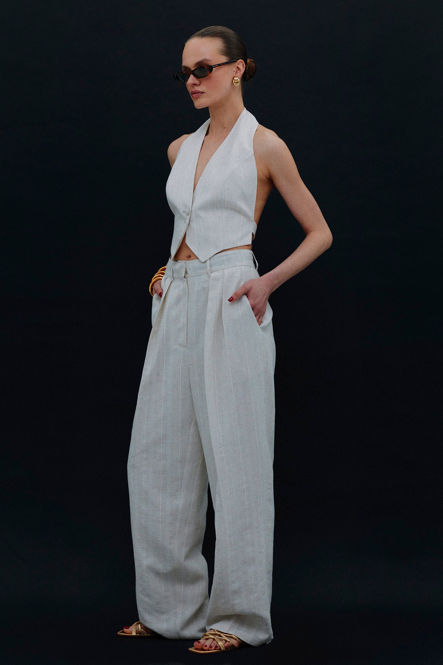 MUSE in white stripe suit