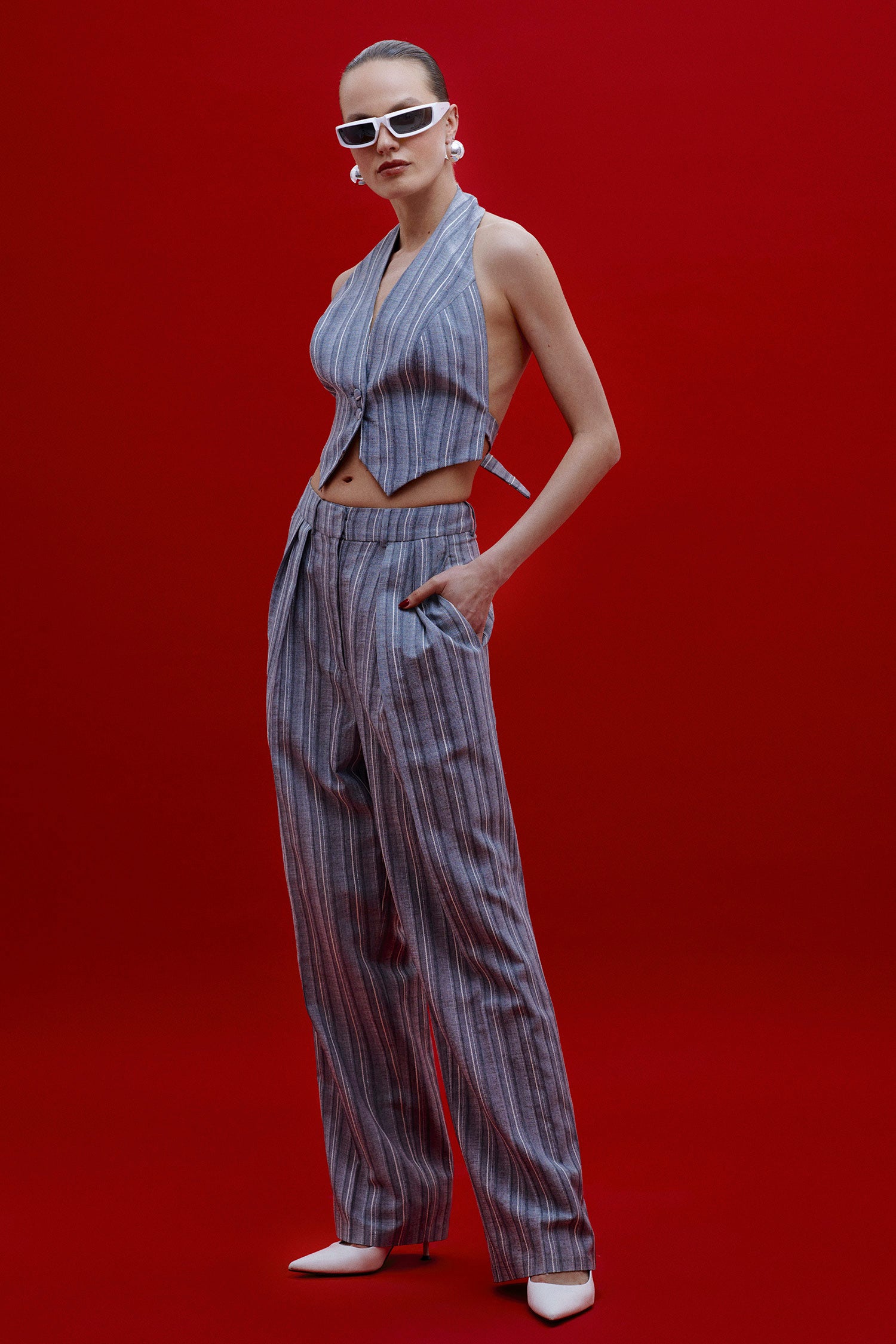 MUSE in blue stripe suit