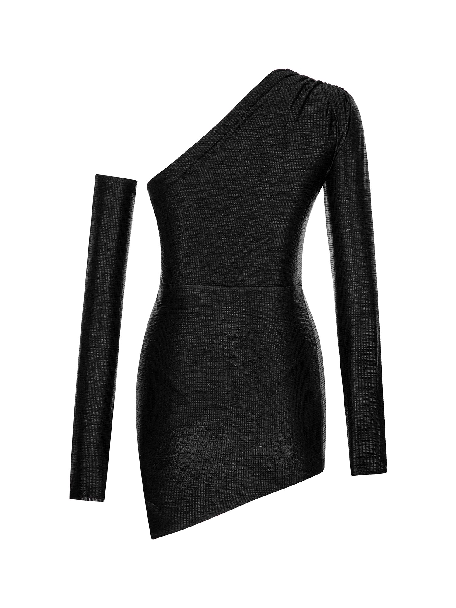 GHARA in Black Shine Dress