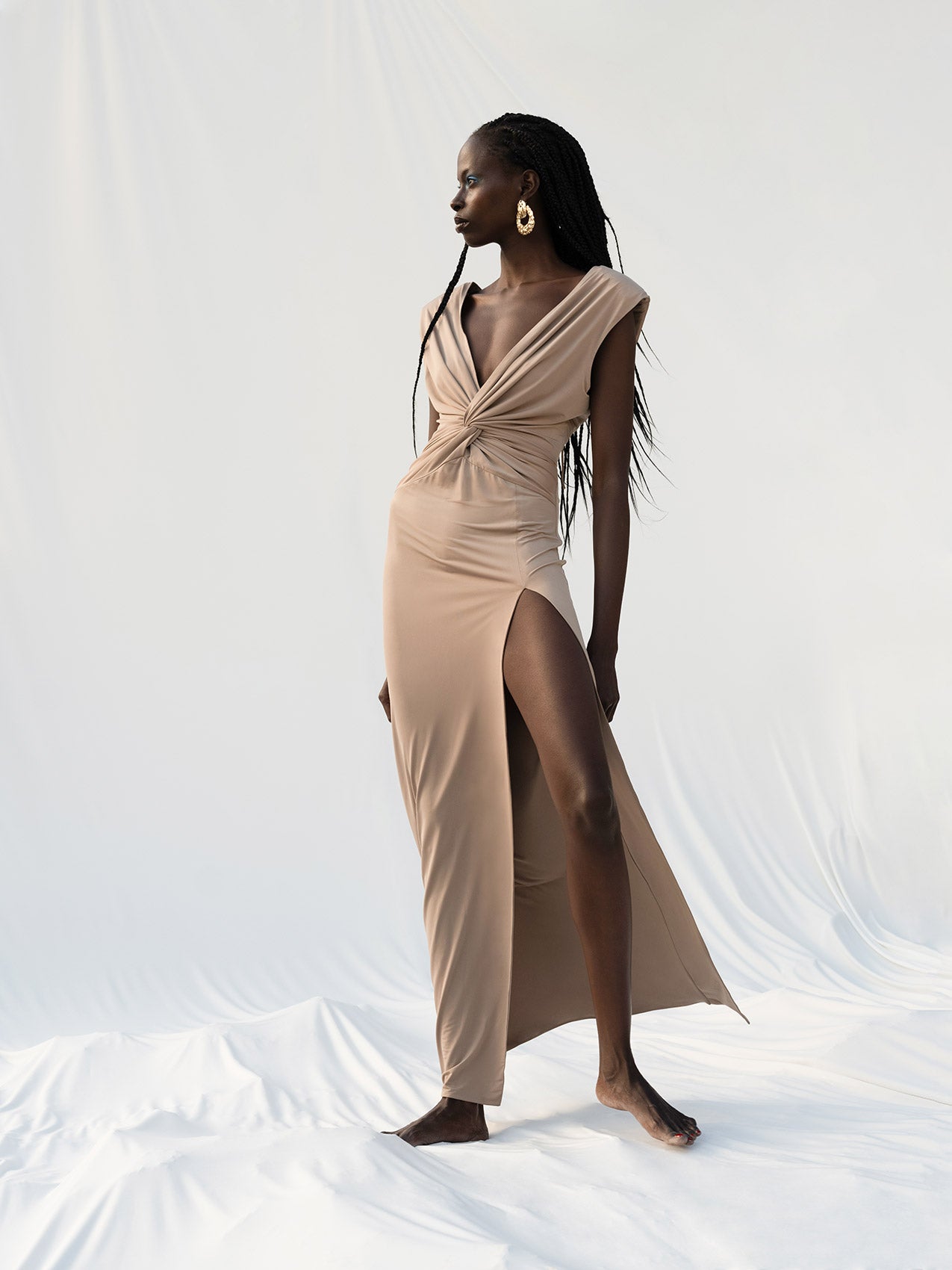 KAREN in İntense Mocha Midi Dress
