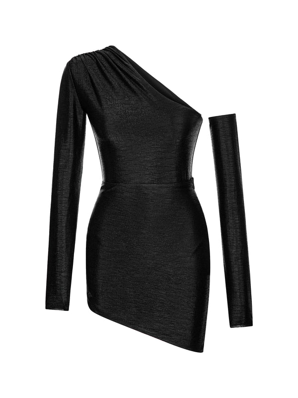 Ghara in Black Shine Dress