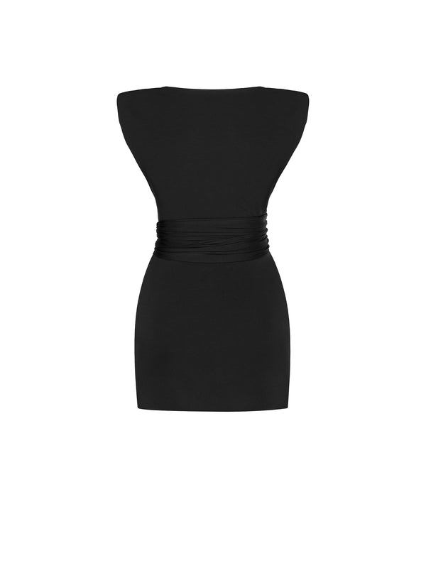 Valencia Short Dress in Black