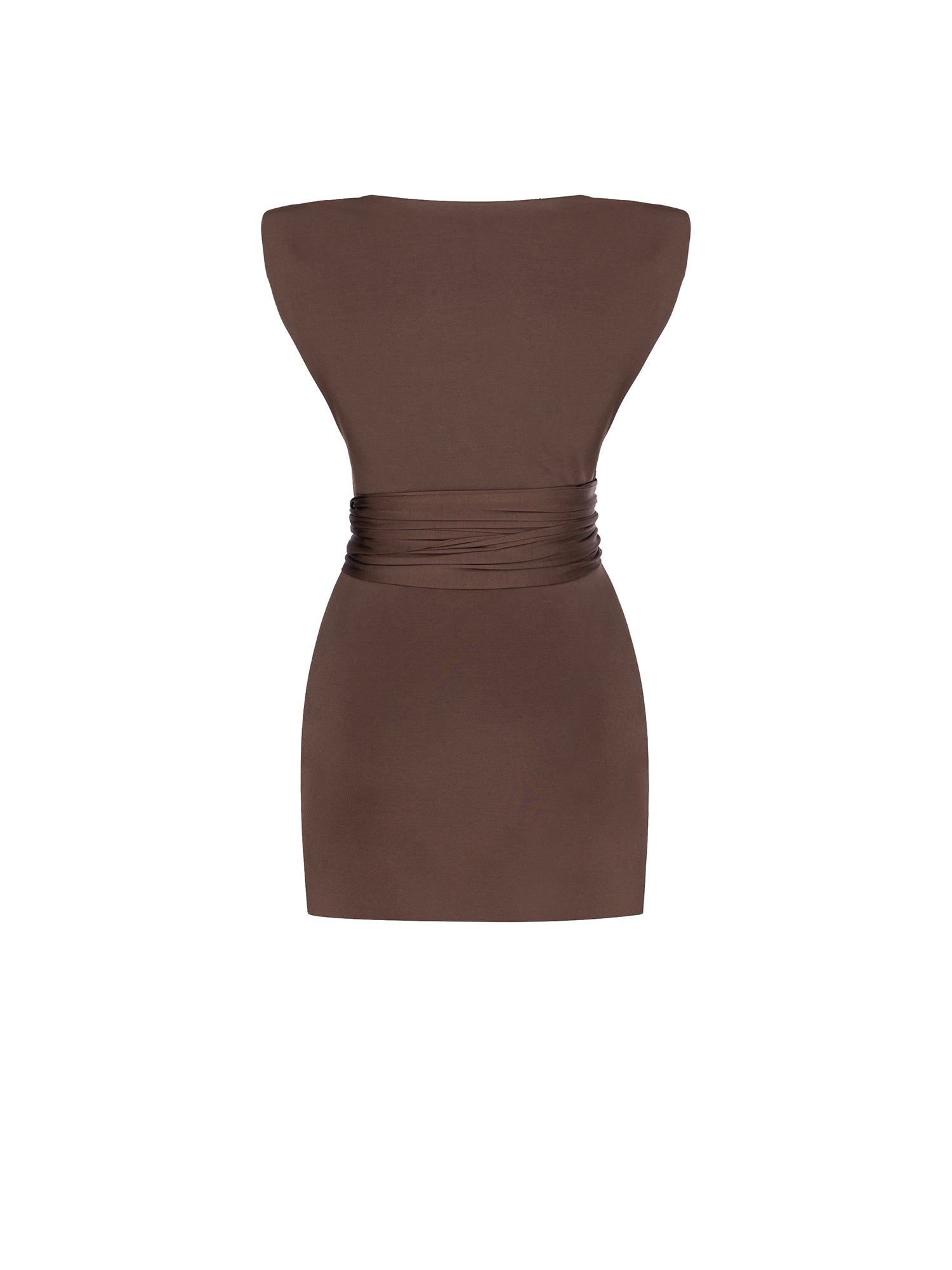 VALENCIA Short Dress in Brown